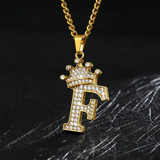 Zircon Alphabet Necklace - Personalized Pendant