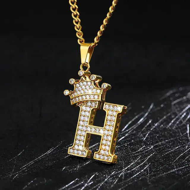 Zircon Alphabet Necklace - Personalized Pendant