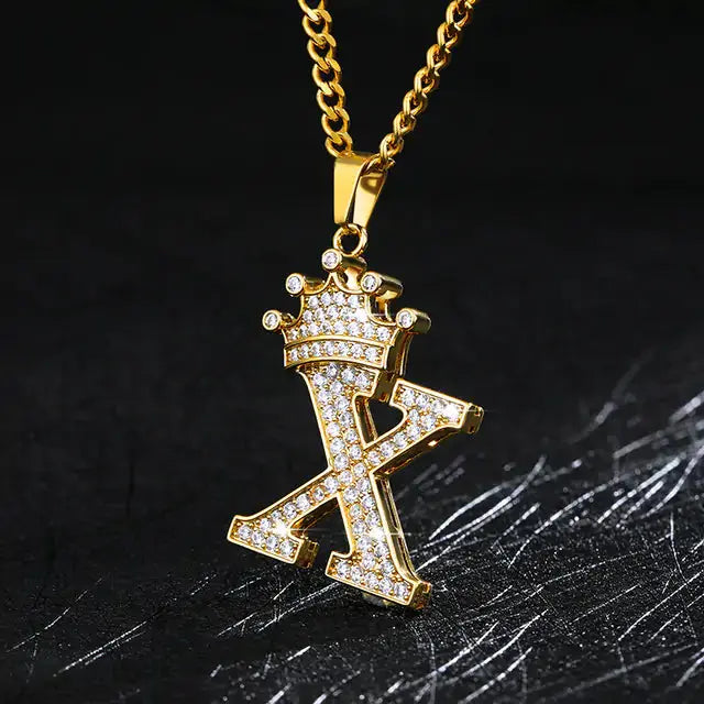 Zircon Alphabet Necklace - Personalized Pendant