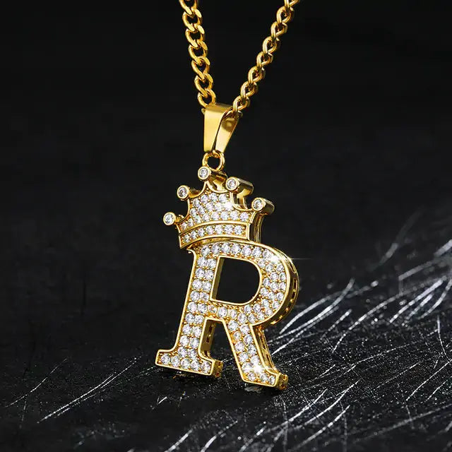 Zircon Alphabet Necklace - Personalized Pendant
