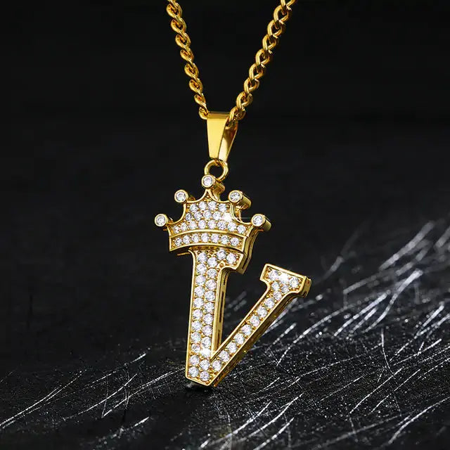 Zircon Alphabet Necklace - Personalized Pendant