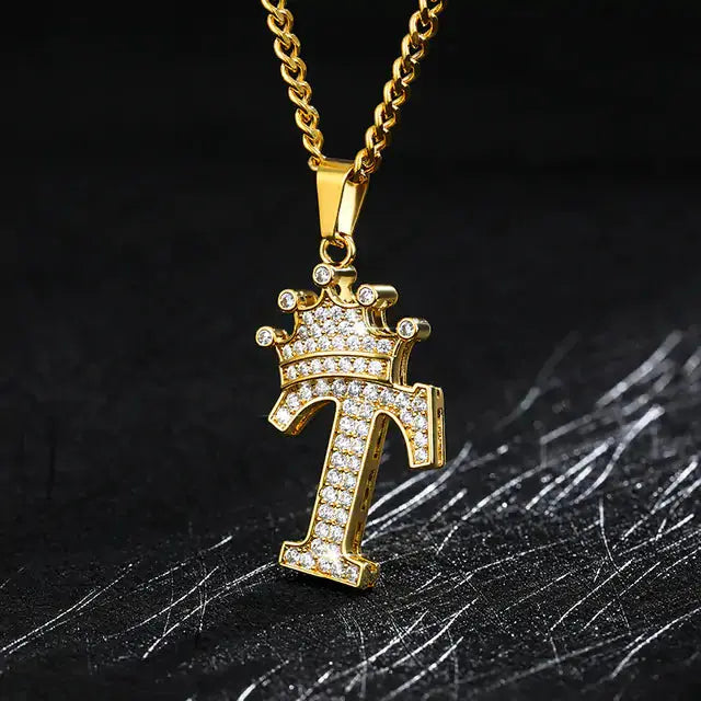 Zircon Alphabet Necklace - Personalized Pendant