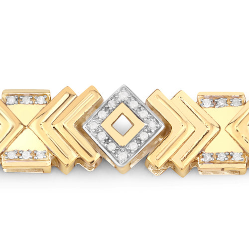 0.98 Carat Genuine White Diamond .925 Sterling Silver Bracelet