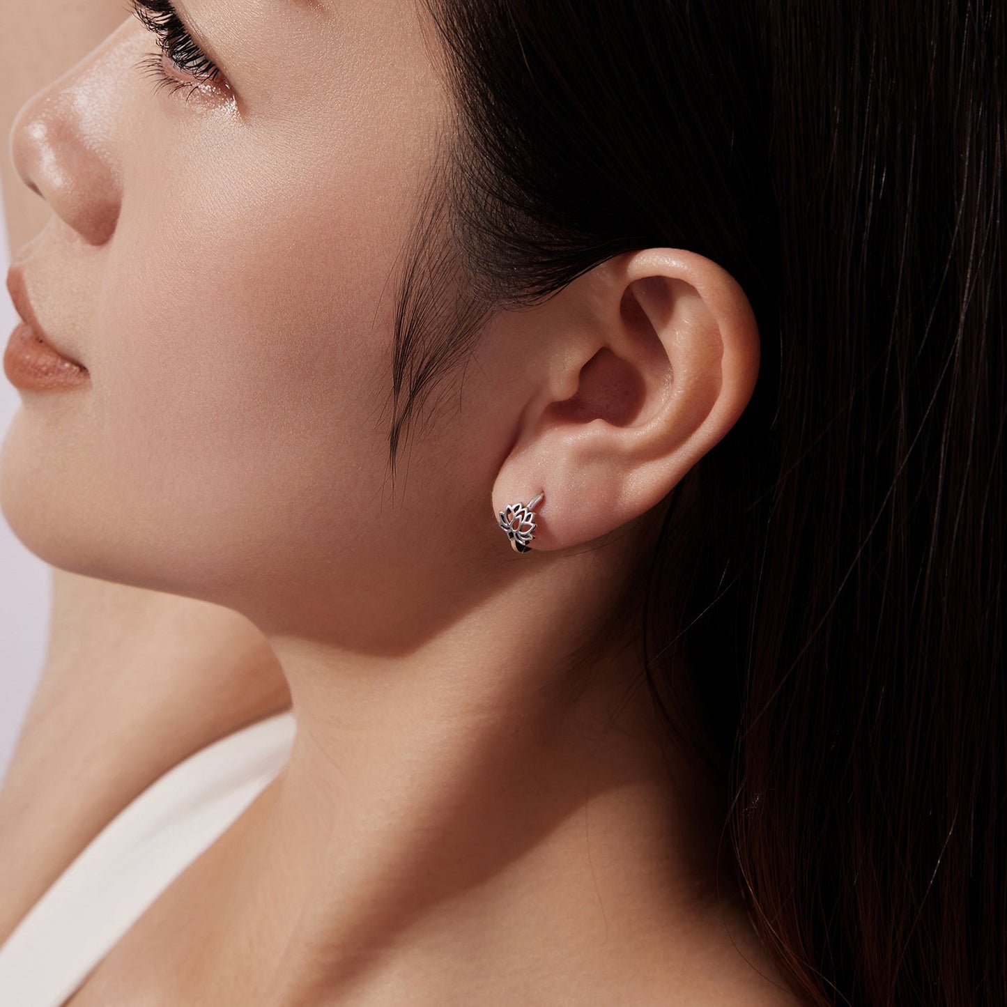 925 Sterling Silver Oxidized Silver Earrings 1.3x0.8cm for Women