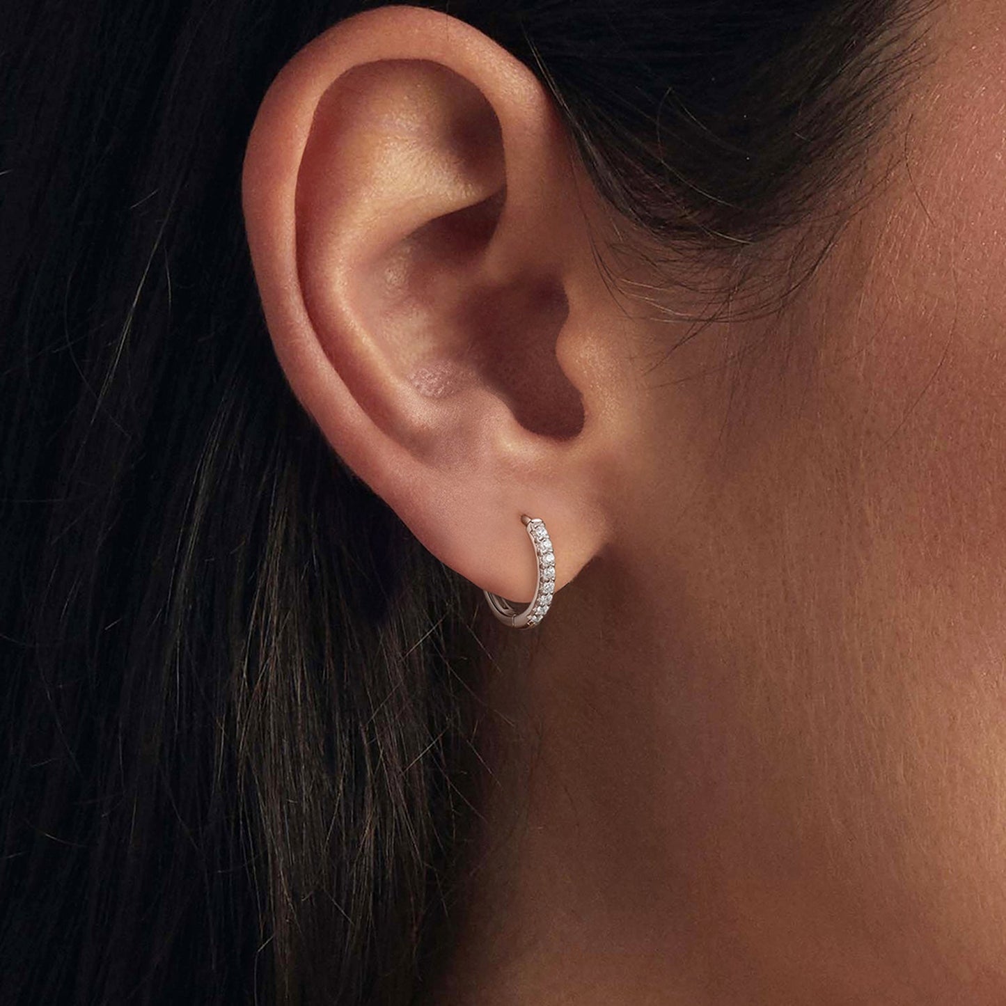 S925 Sterling Silver 2.0mm Moissanite Earrings for Women
