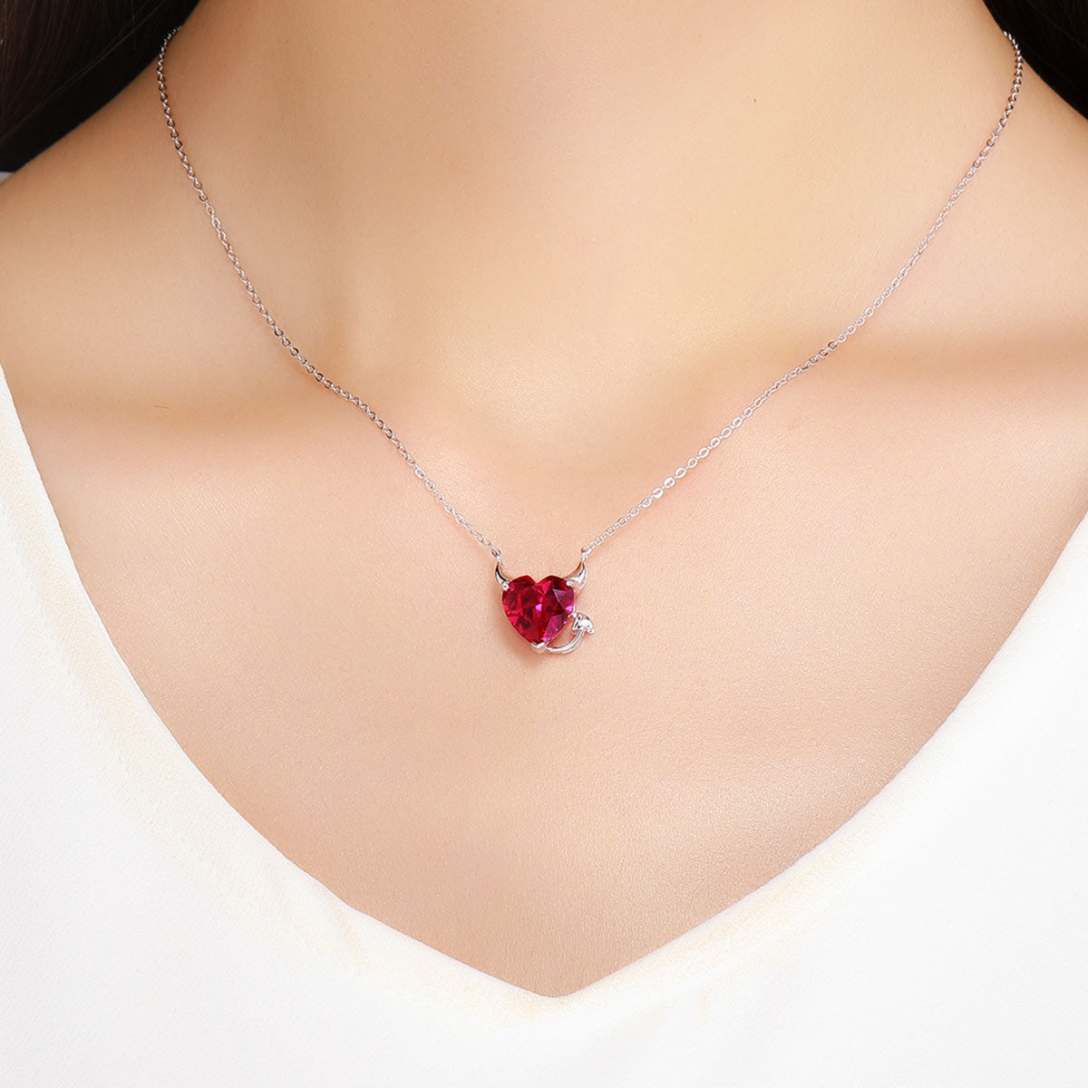 925 Sterling Silver Necklace with 1.5x1.3 cm Pendant for Women