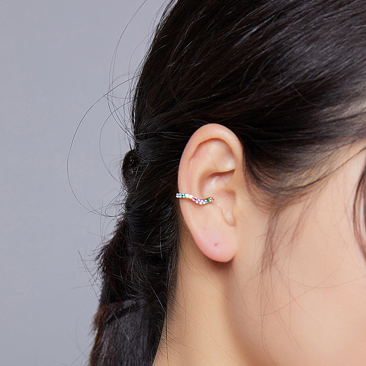 925 Sterling Silver Earrings with Pavé Set CZ, 1.6cm Length, 1.2cm Thickness, Women