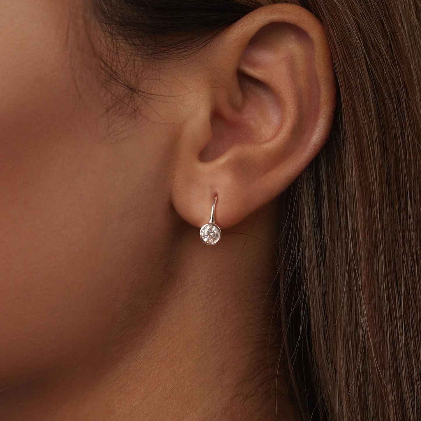 925 Sterling Silver 0.50 Carat Moissanite Earrings for Women