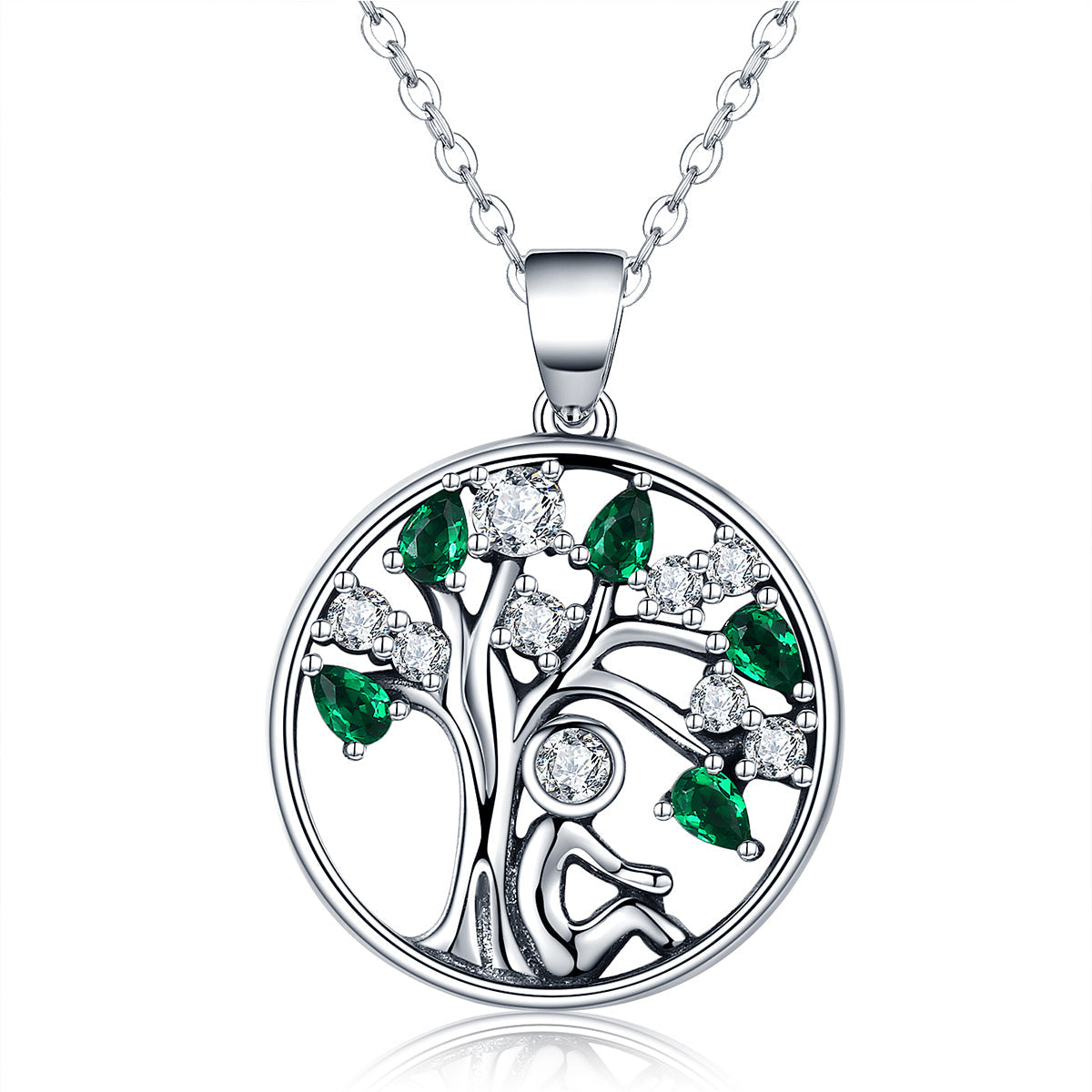 925 Sterling Silver Pendant Necklace 2.4x1.8cm for Women