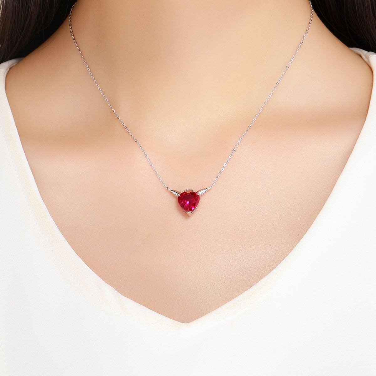 925 Sterling Silver Adjustable Necklace 37-45cm with 1.4*2cm Pendant for Women