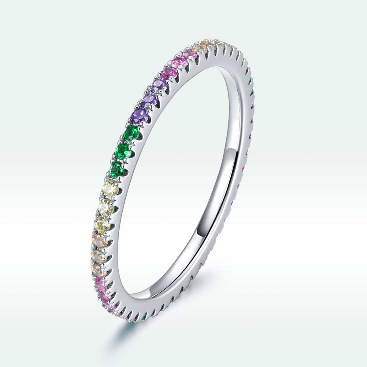 925 Sterling Silver Pavé Set CZ Ring Size 6 for Women