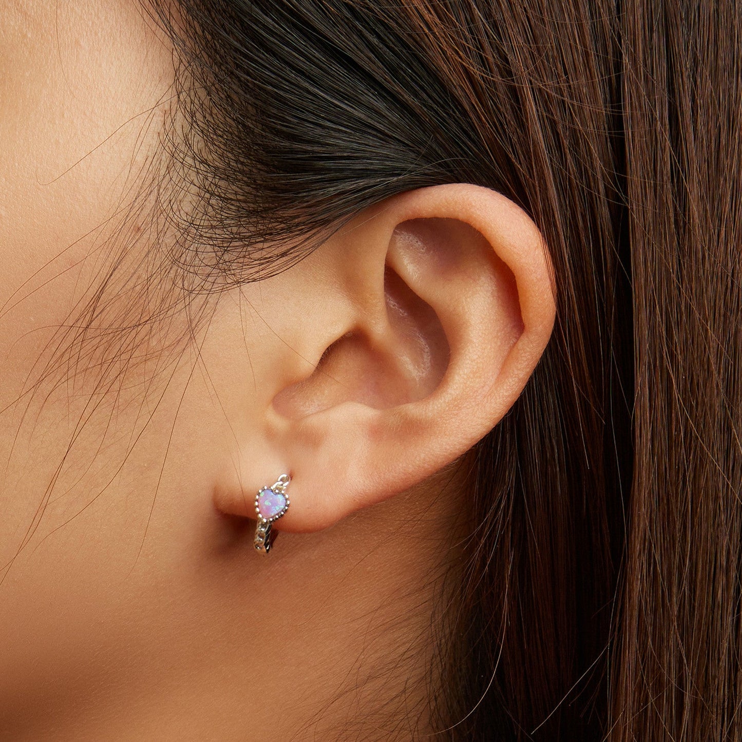 925 Sterling Silver Translucent Opal Earrings for Women