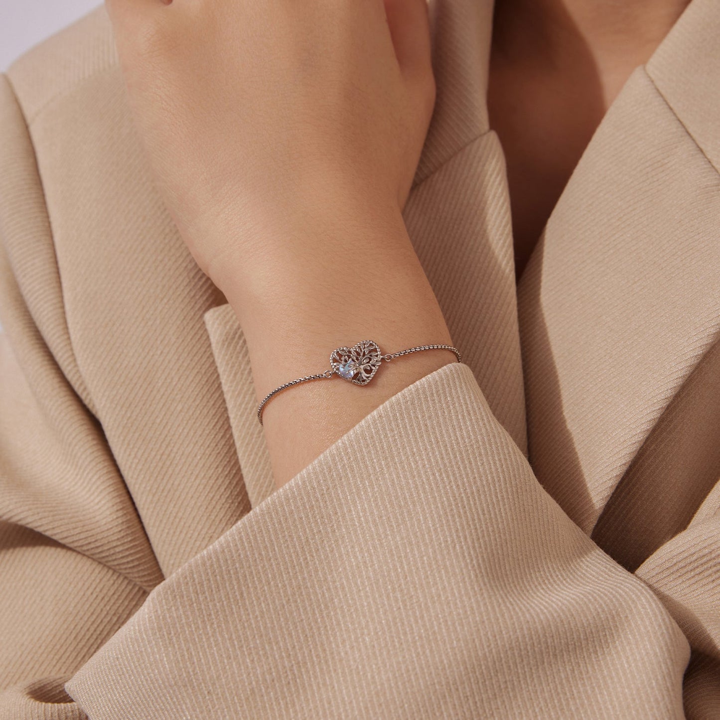 925 Sterling Silver Moonstone Bracelet for Women