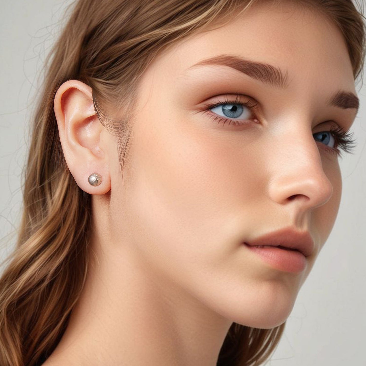 925 Sterling Silver Plated White Gold Earrings