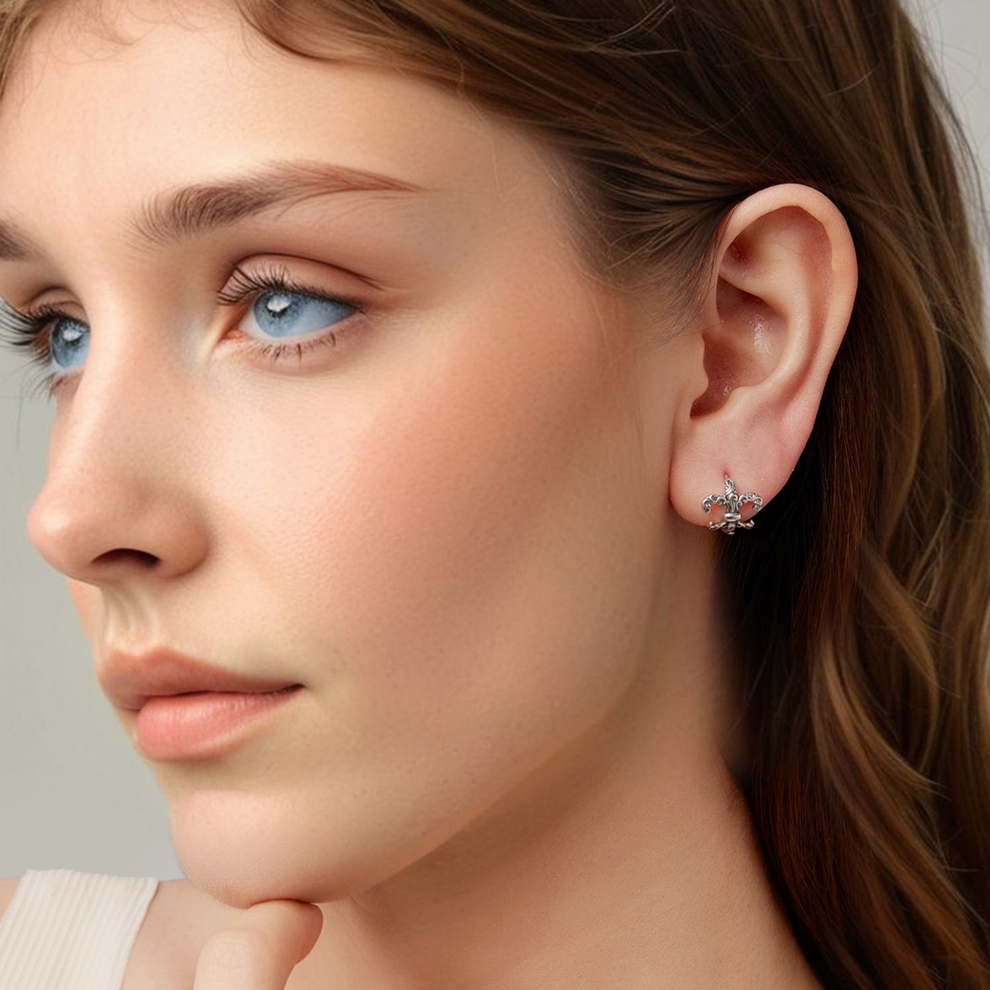 925 Sterling Silver Earrings for Women - 1.2cm