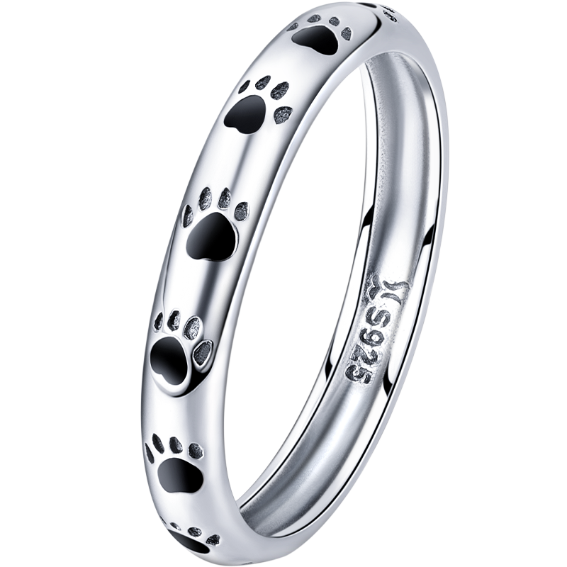 925 Sterling Silver Ring for Women - Size 5.0, Width 0.3cm
