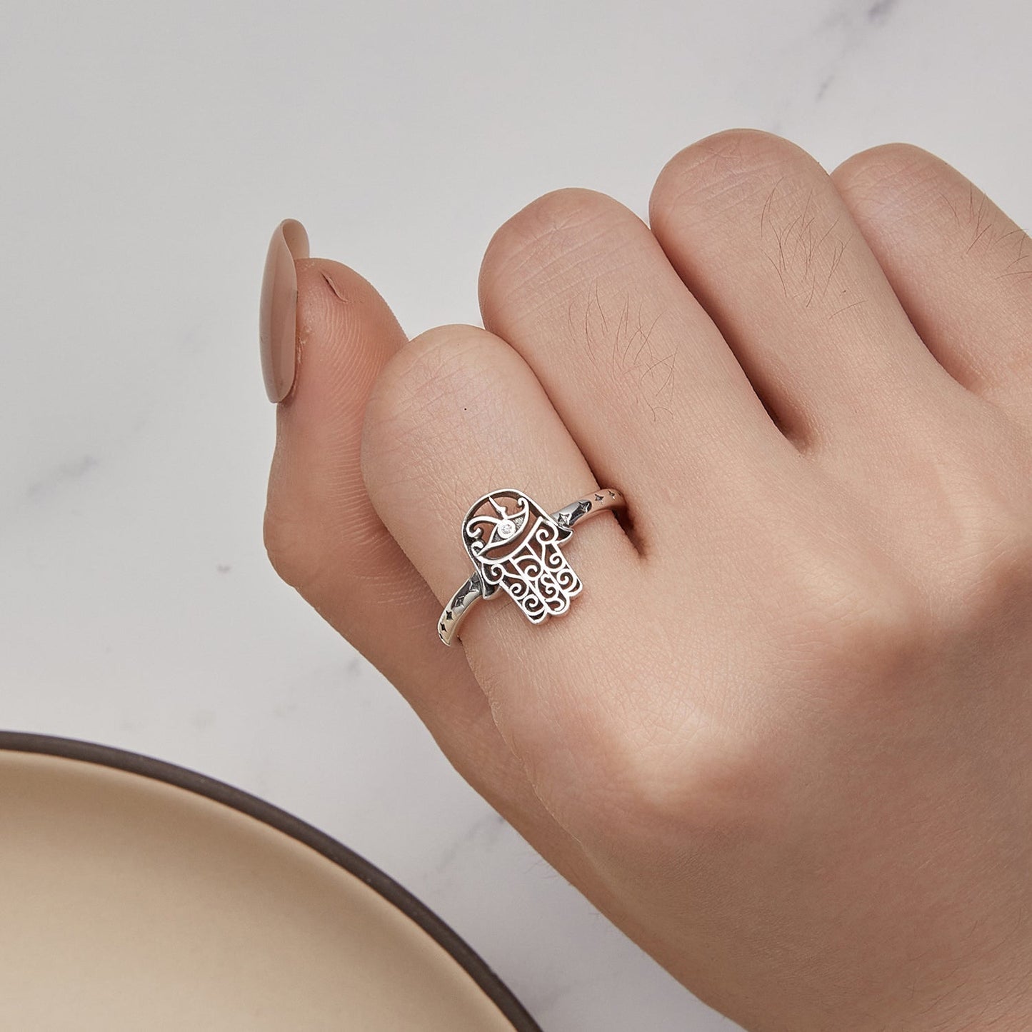 925 Sterling Silver 1.1mm Pavé Setting CZ Ring