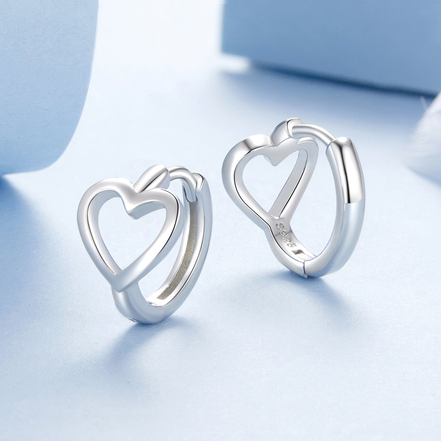 925 Sterling Silver Plated White Gold Earrings for Women
