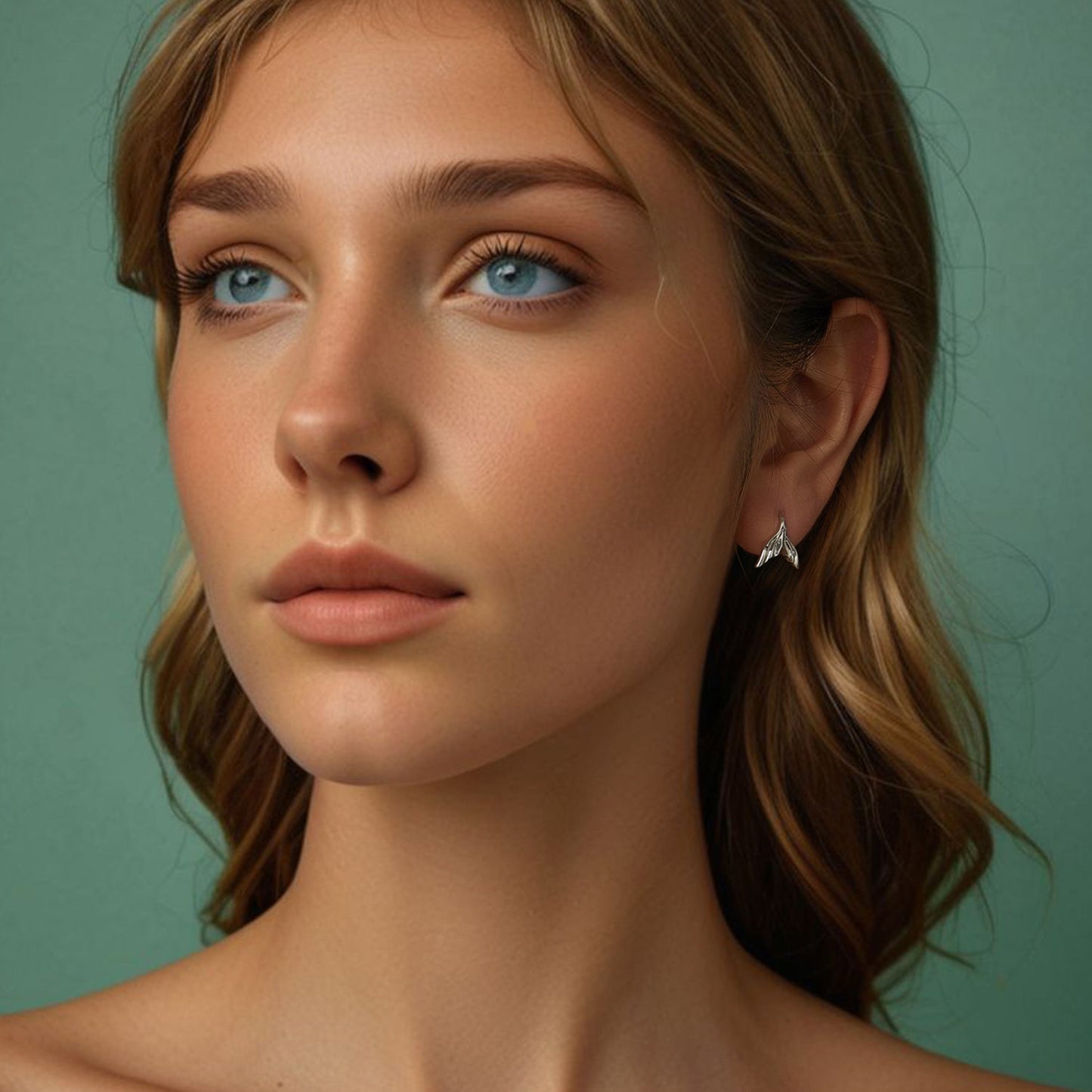 925 Sterling Silver Earrings with Pavé Setting in Oxidized Finish