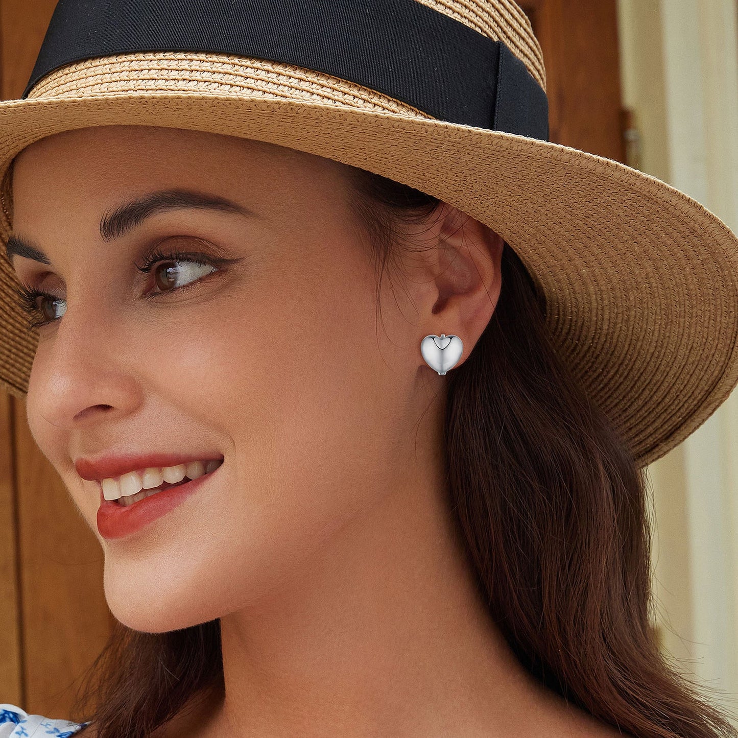 S925 Oxidized Silver 11mm Earrings for Women
