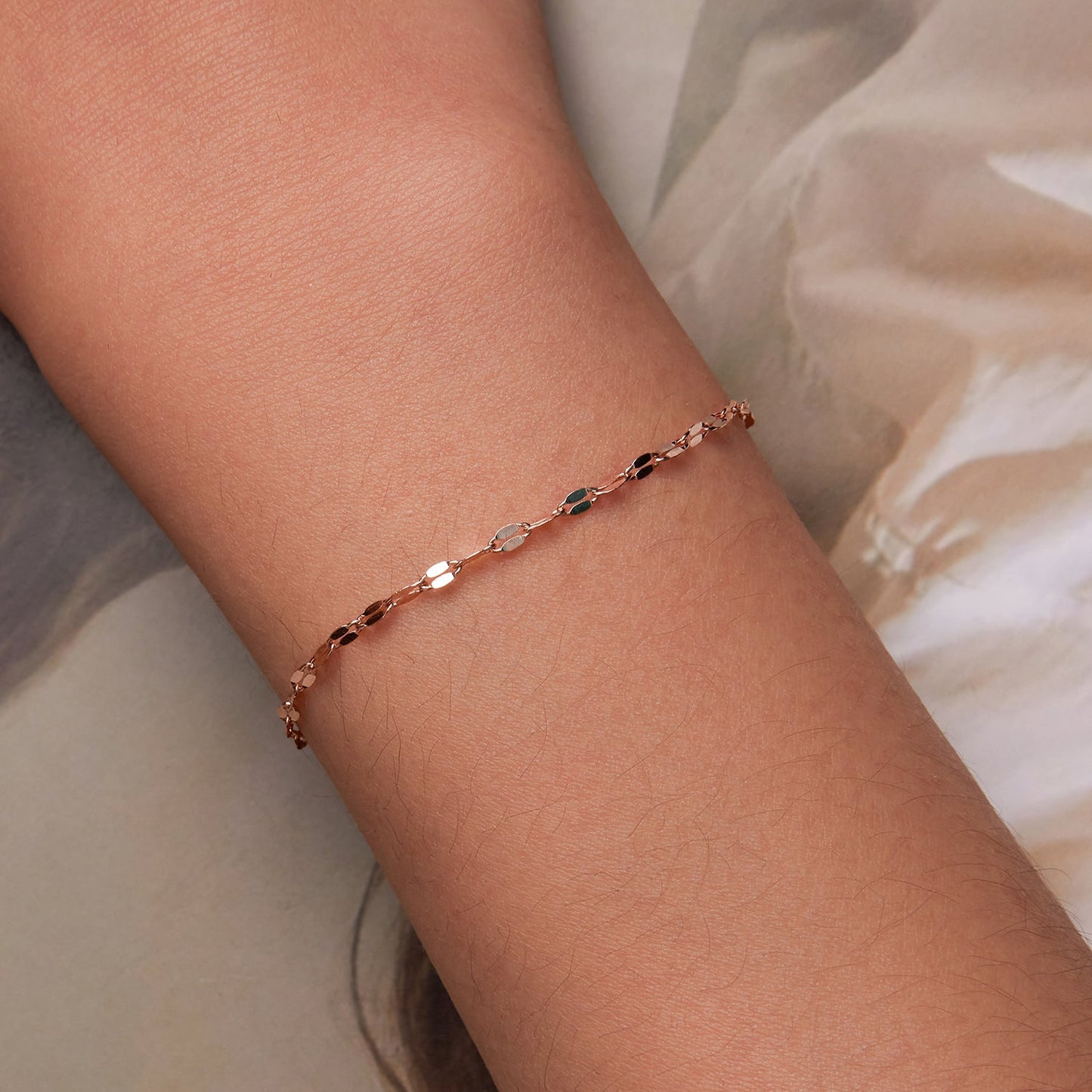 925 Sterling Silver Adjustable Rose Gold Bracelet for Women