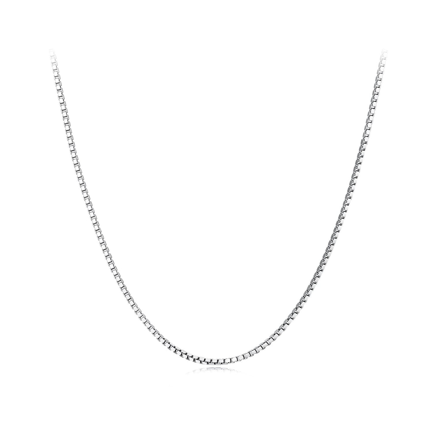925 Sterling Silver Necklace 400mm with Platinum Plating for Women