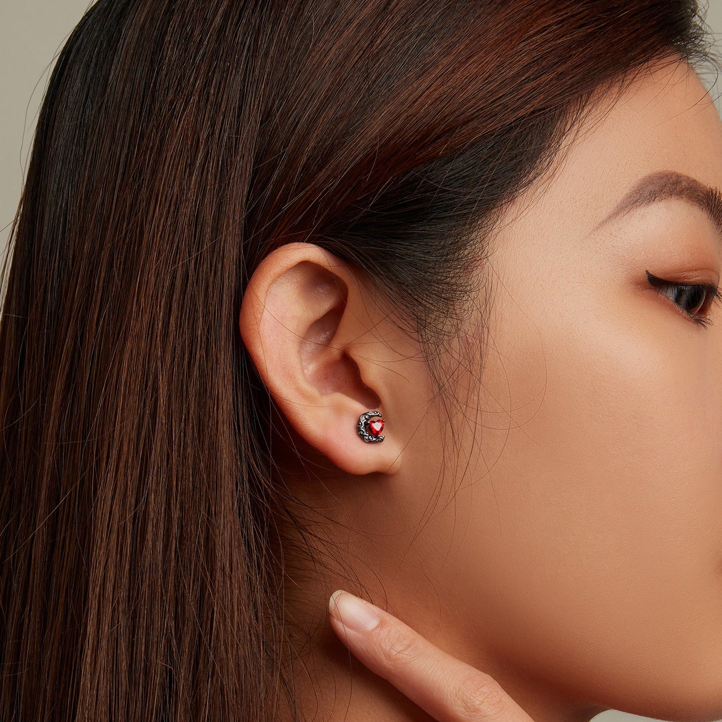 925 Sterling Silver Earrings with Pavé Setting CZ in Black Gold Plating