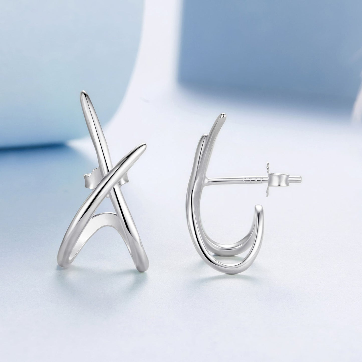 925 Sterling Silver Oxidized Silver Earrings