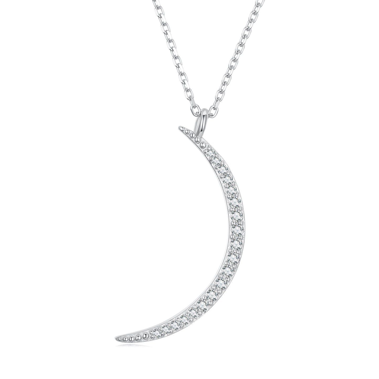 925 Sterling Silver Adjustable CZ Pendant Necklace for Women
