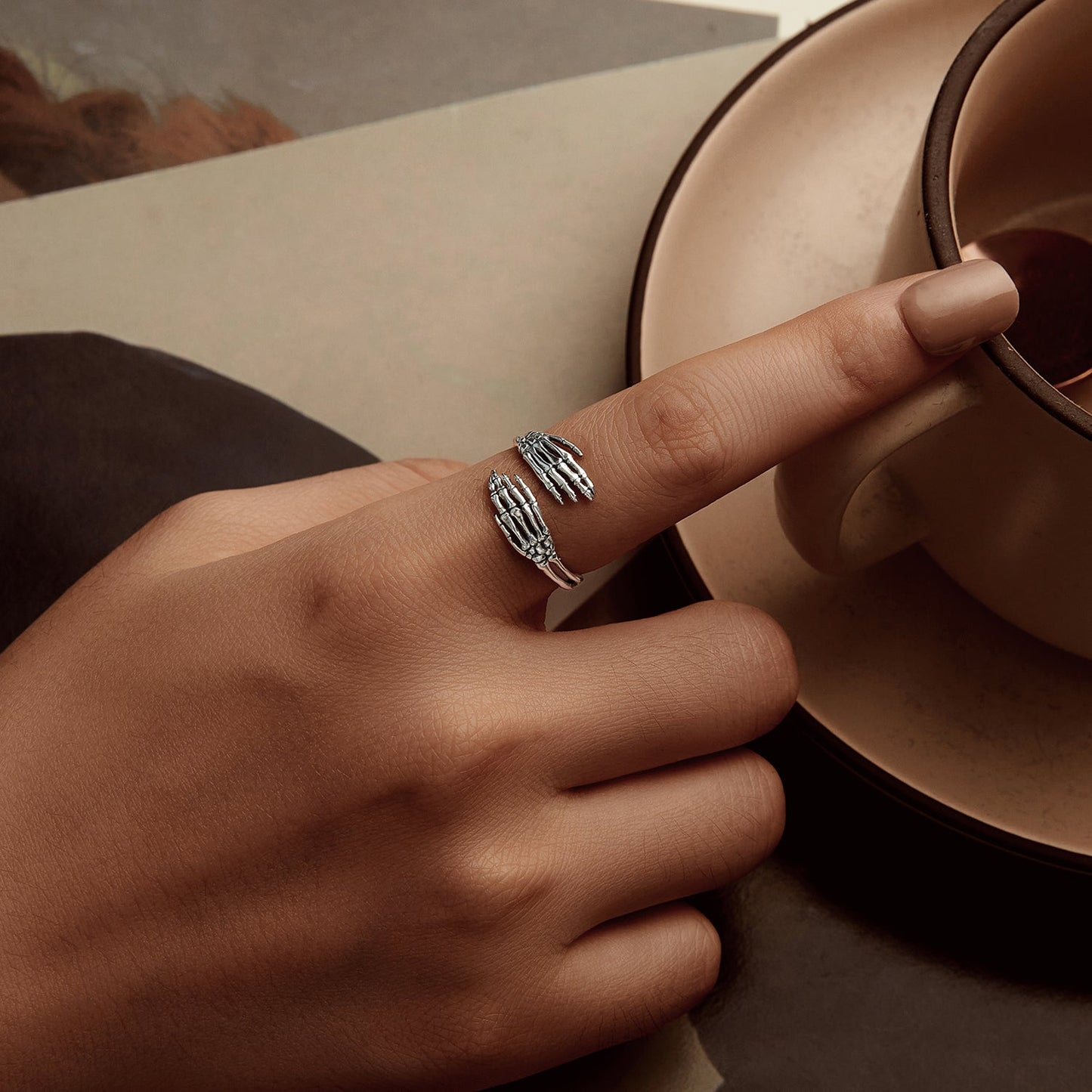 925 Sterling Silver Oxidized 0.2cm Ring