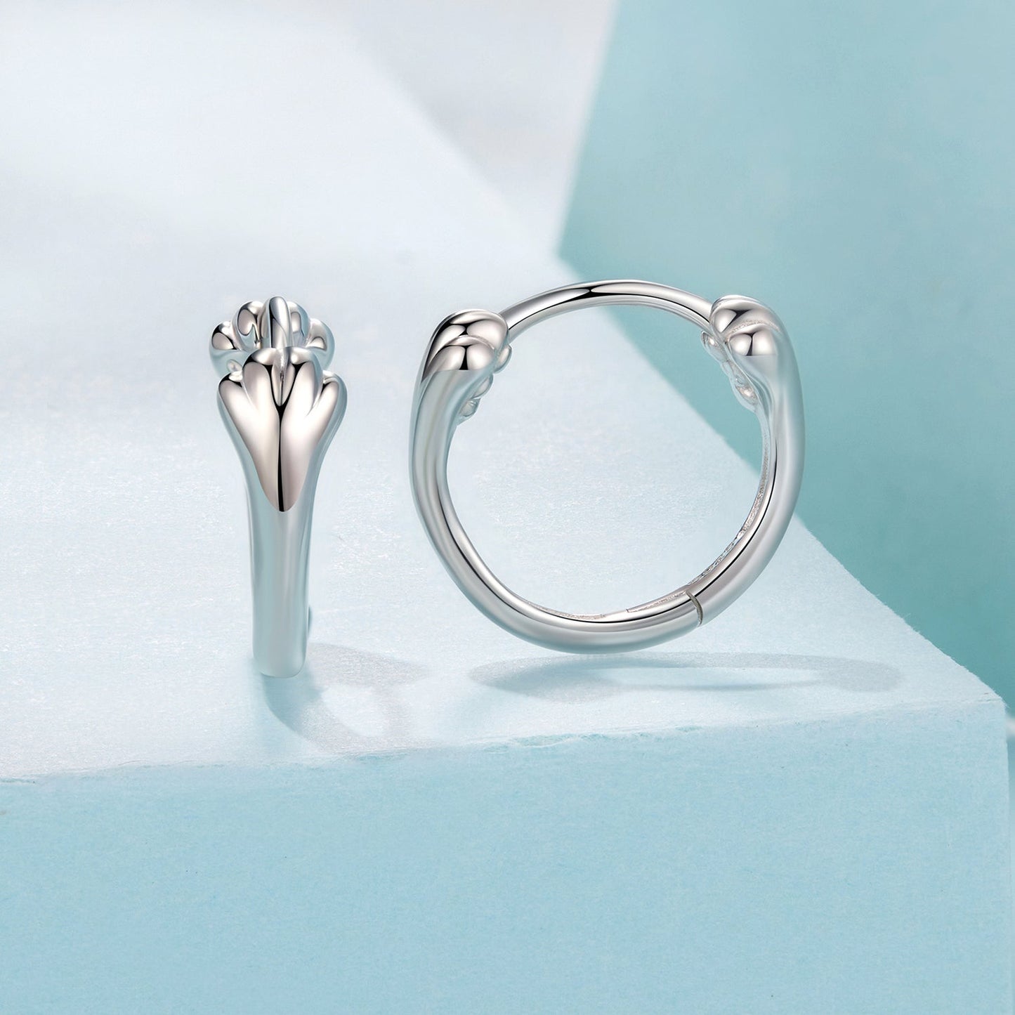 925 Sterling Silver Plated White Gold Earrings for Women