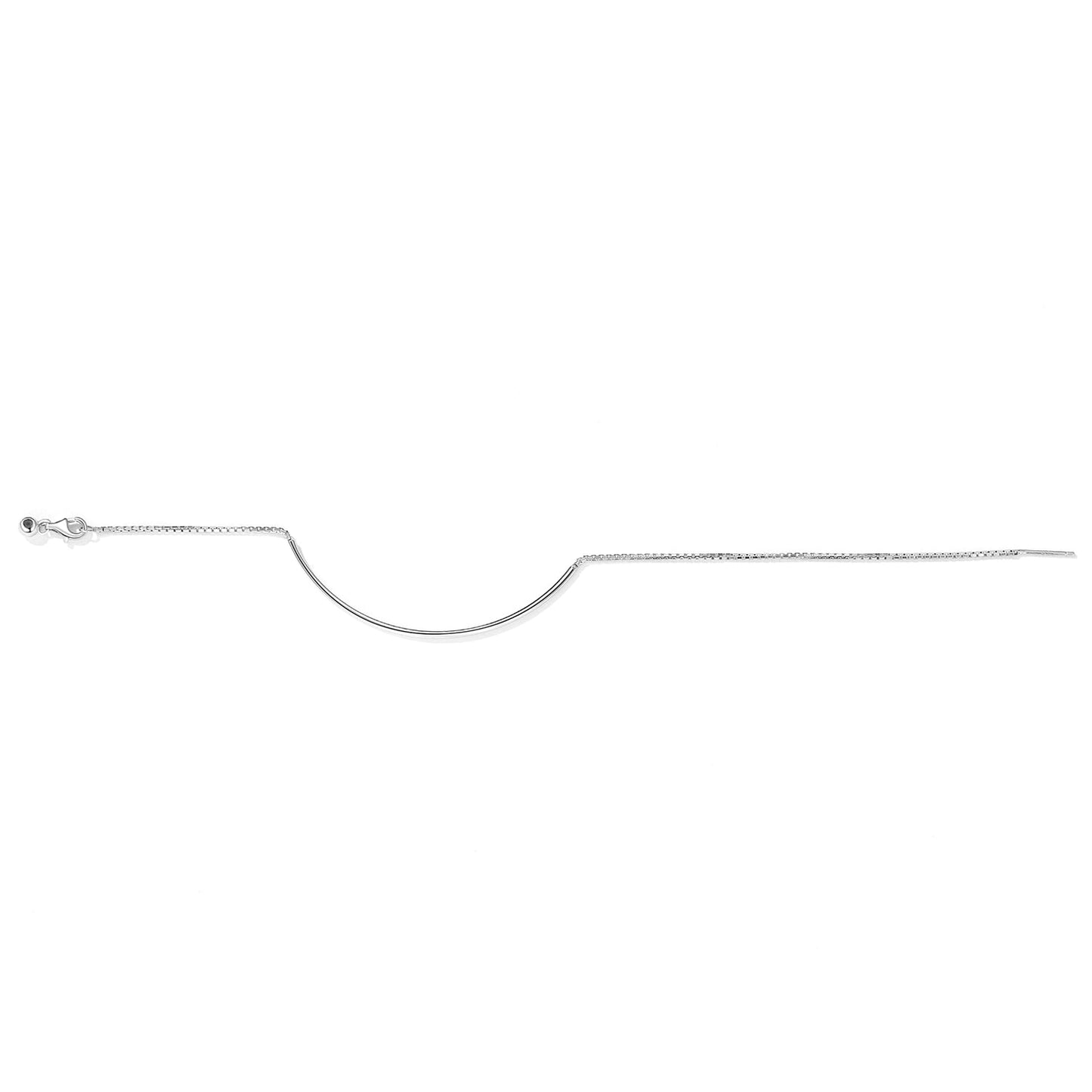 925 Sterling Silver Adjustable Platinum-Plated Bracelet for Women