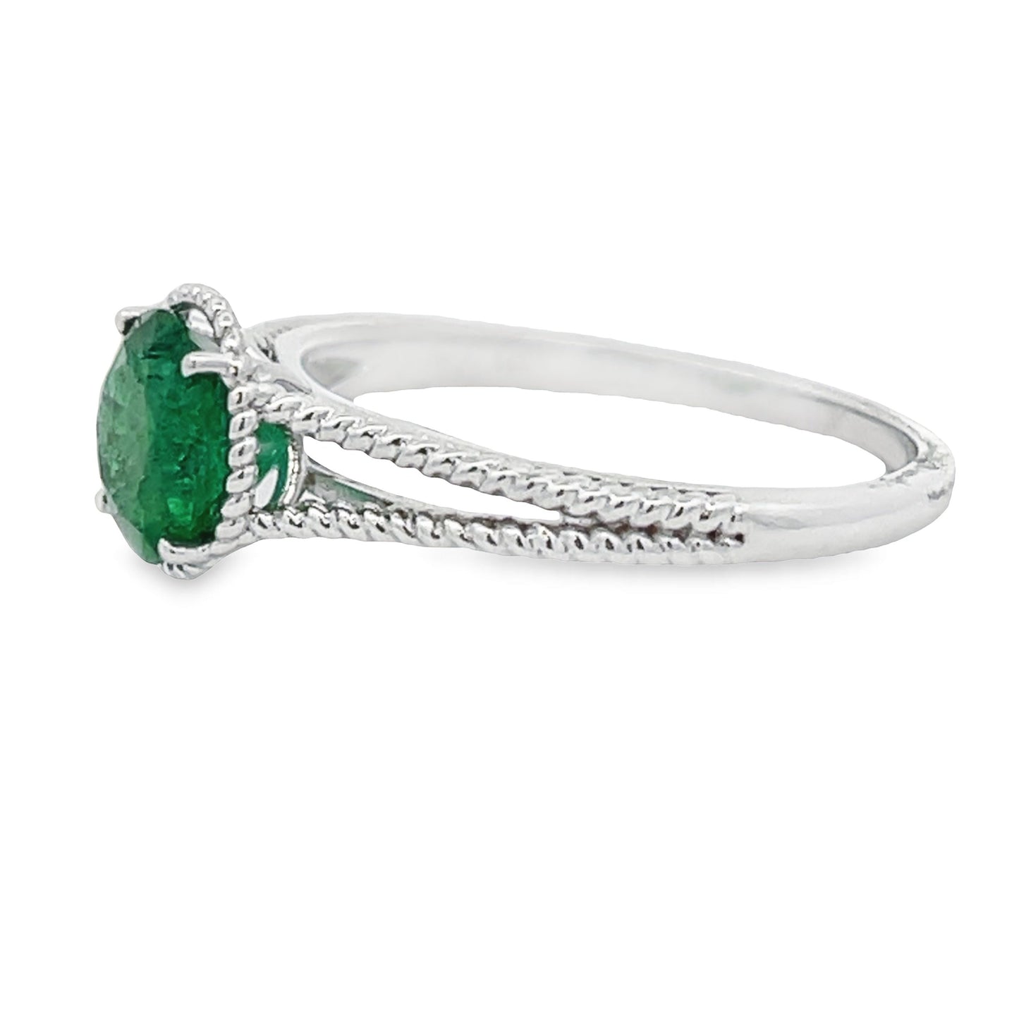 1.28ct Emerald 14KT White Gold