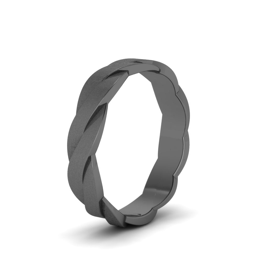 Matte Finish Twisted Wedding Band