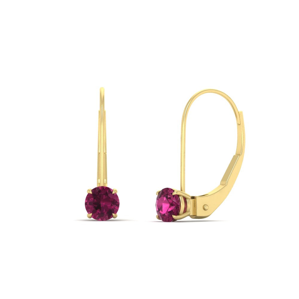 Small Round Diamond Studs Lever Back Earring
