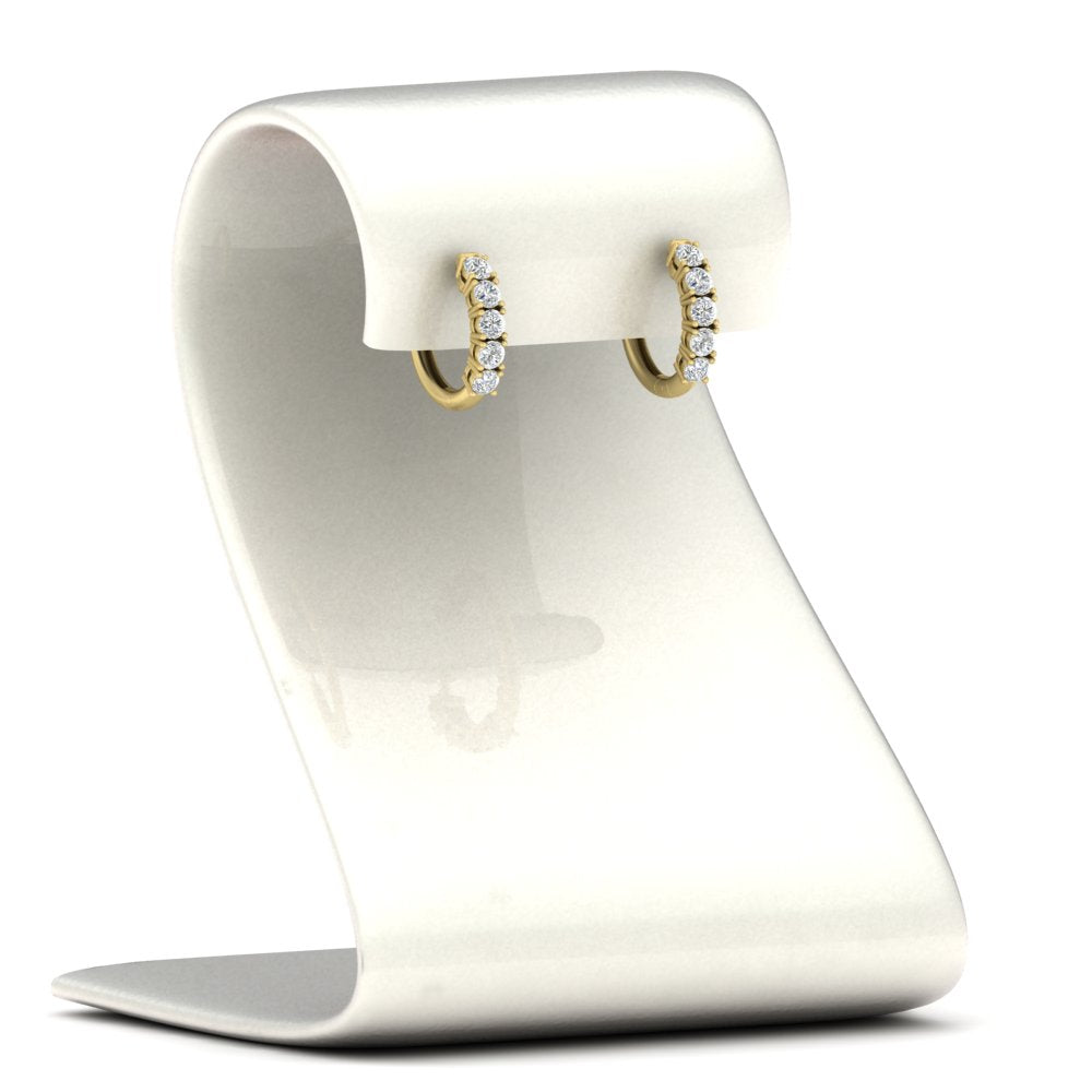 Stunning 5 Stone Huggie Hoops