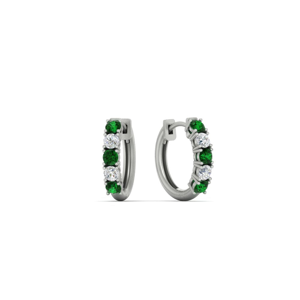Stunning 5 Stone Huggie Hoops