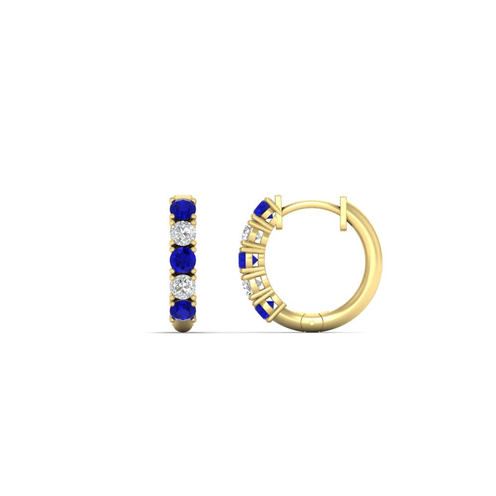 Stunning 5 Stone Huggie Hoops