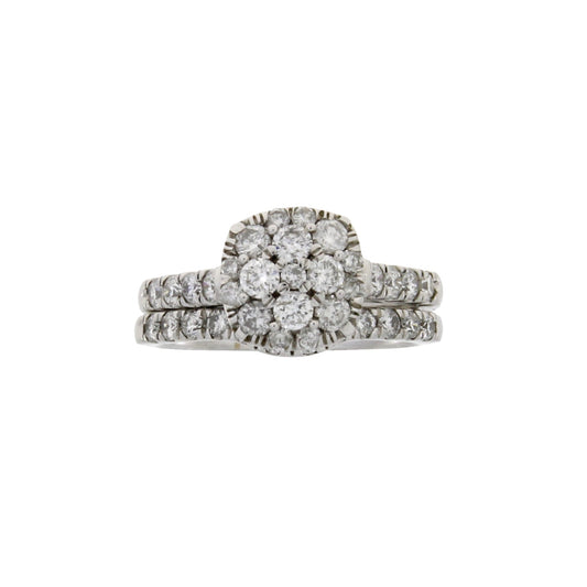 1.30ct Diamond Engagement Ring Set 10KT White Gold