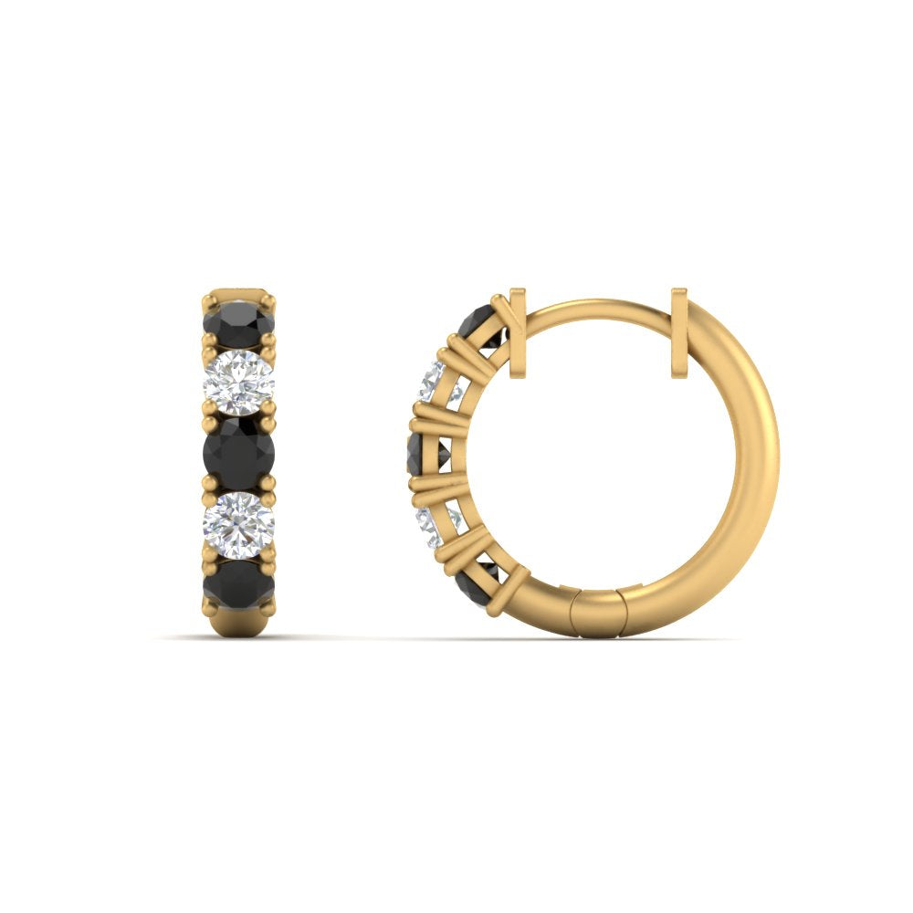Sparkle 5 Stone Hoop Earrings