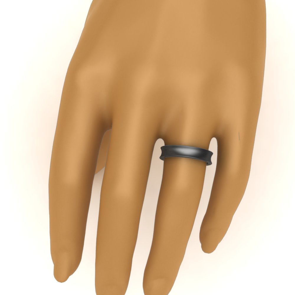 4 mm Comfort Fit Concave Mens Band