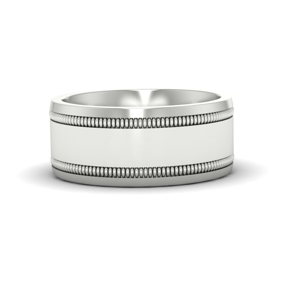 5 mm Mens Band Double Milgrain