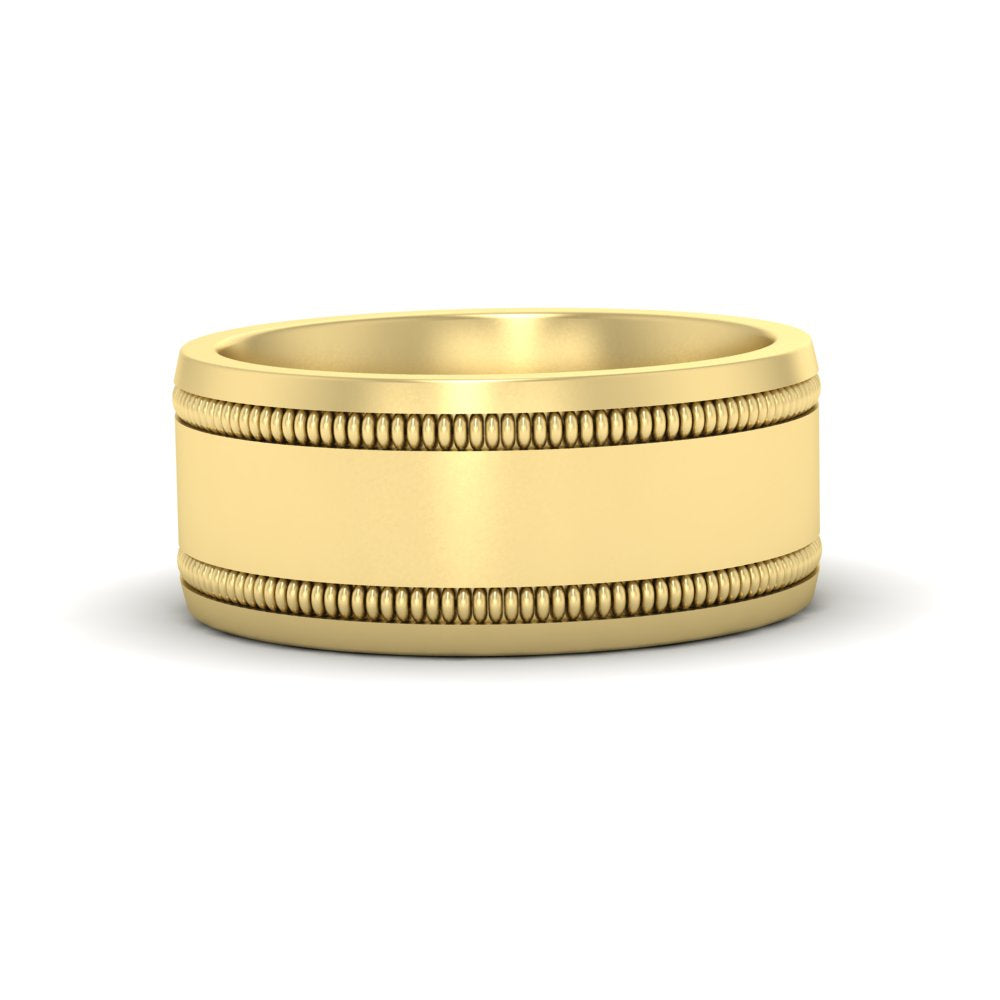 5 mm Mens Band Double Milgrain