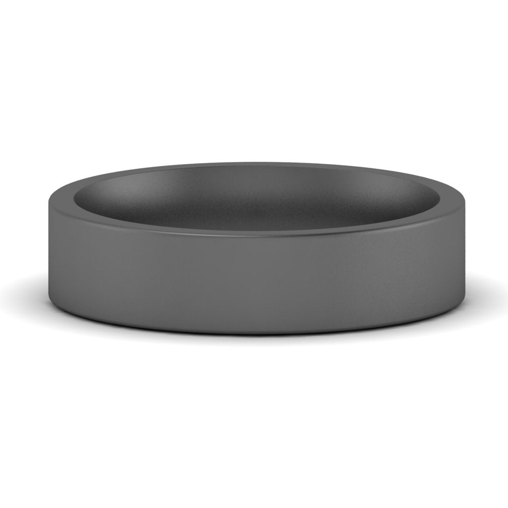 Comfort Fit Flat 4 mm Mens Wedding Band