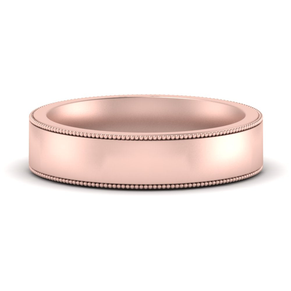 4 mm Stepped Edge Comfort Fit Flat Mens Band