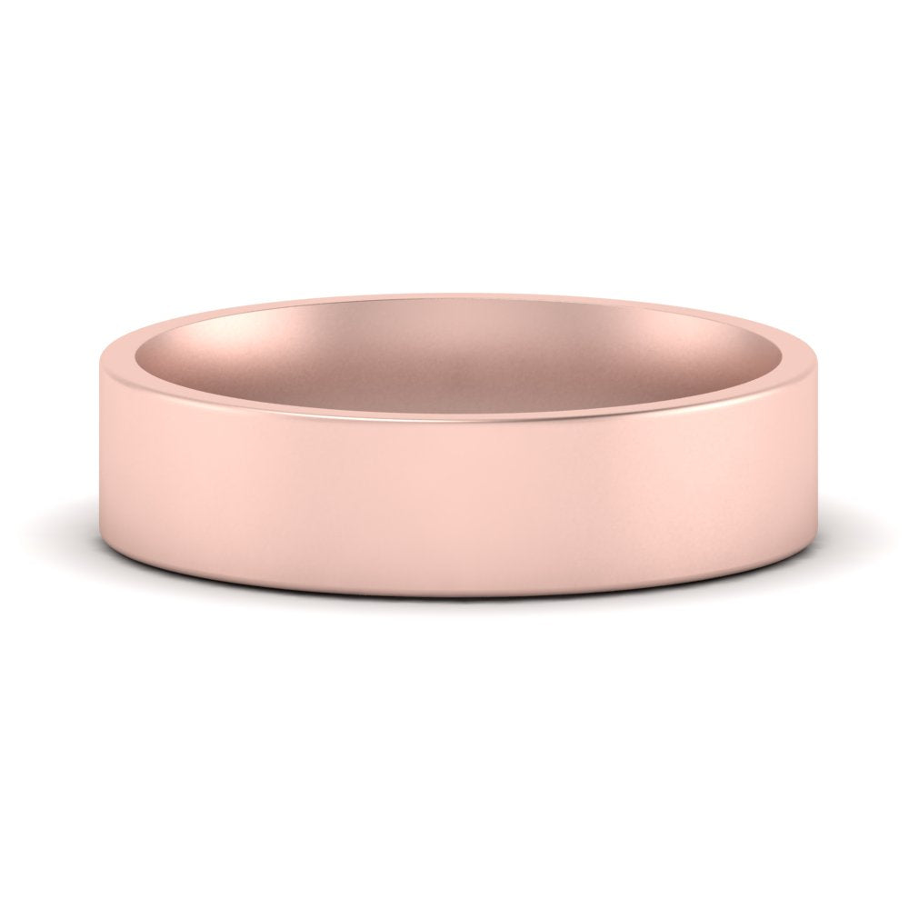 Light Weight Flat 4 mm Mens Wedding Band