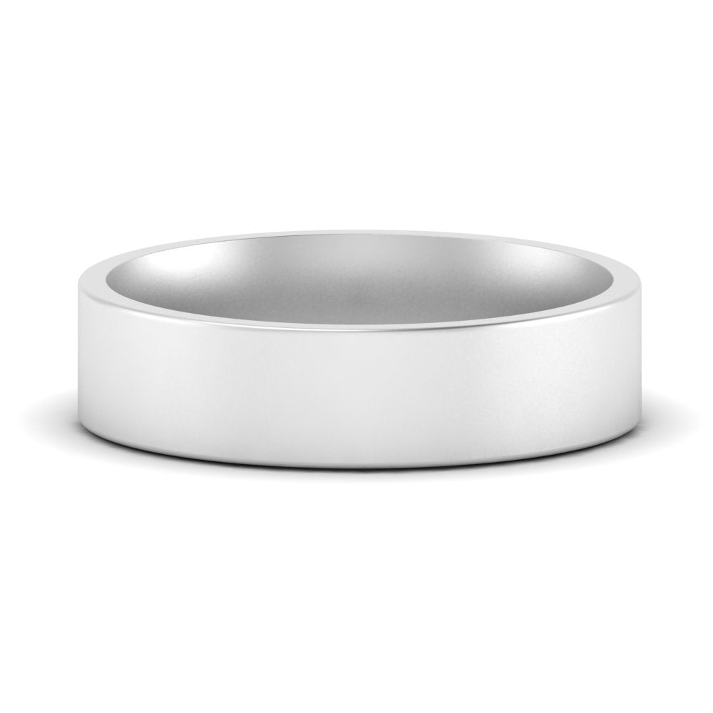 Light Weight Flat 4 mm Mens Wedding Band