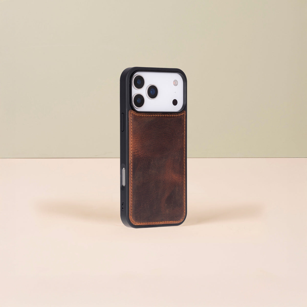 Leather iPhone 18 Pro Max Wallet Case – Brown - Austin