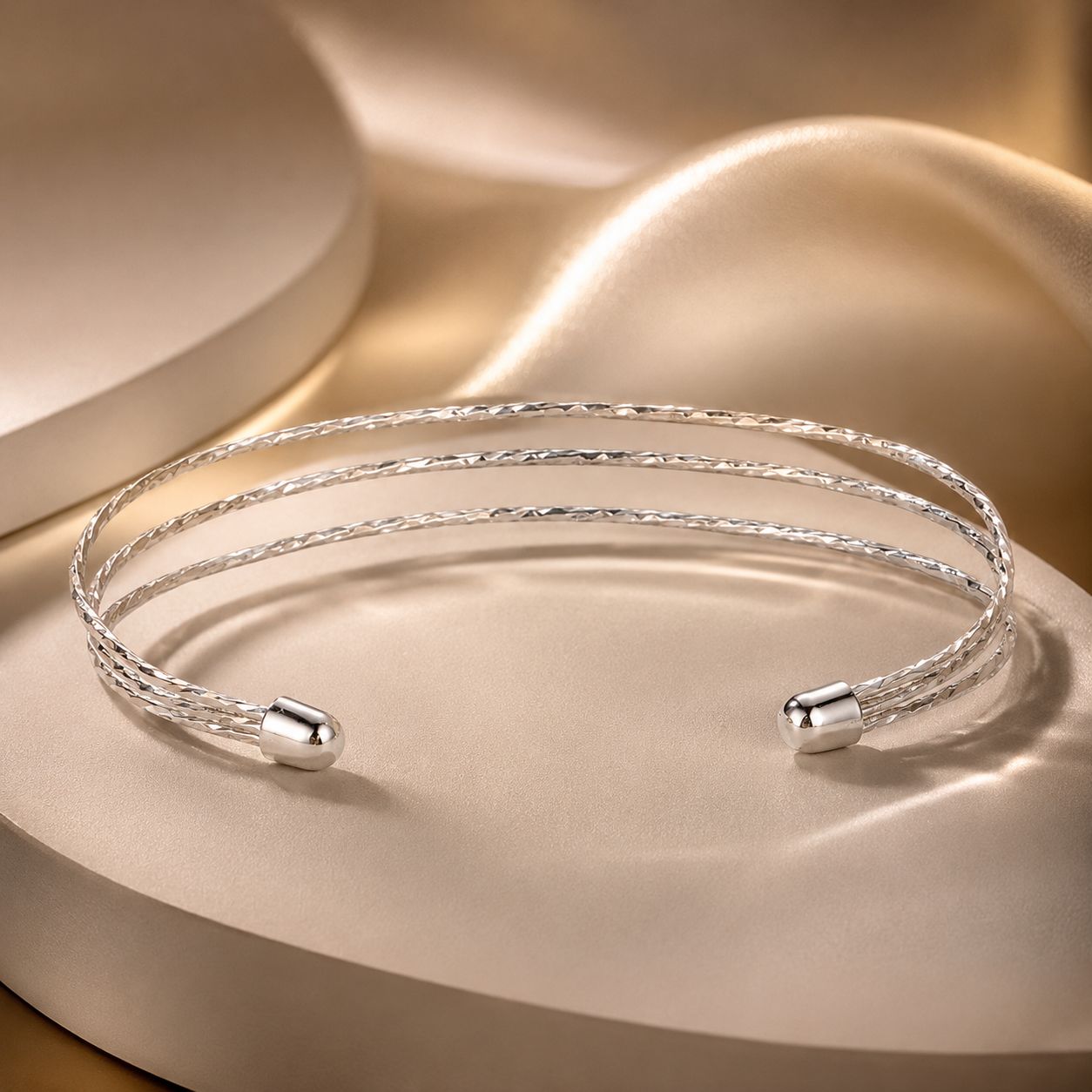 925 Sterling Silver White Gold Plated Bracelet for Women