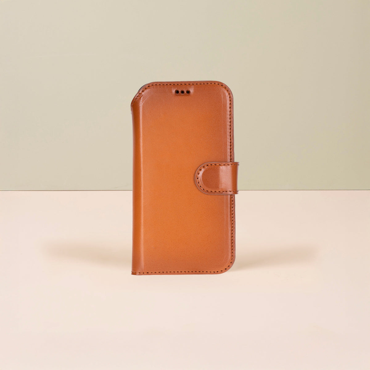 Leather iPhone 18 Pro Max Wallet Case – Rustic Brown - Austin